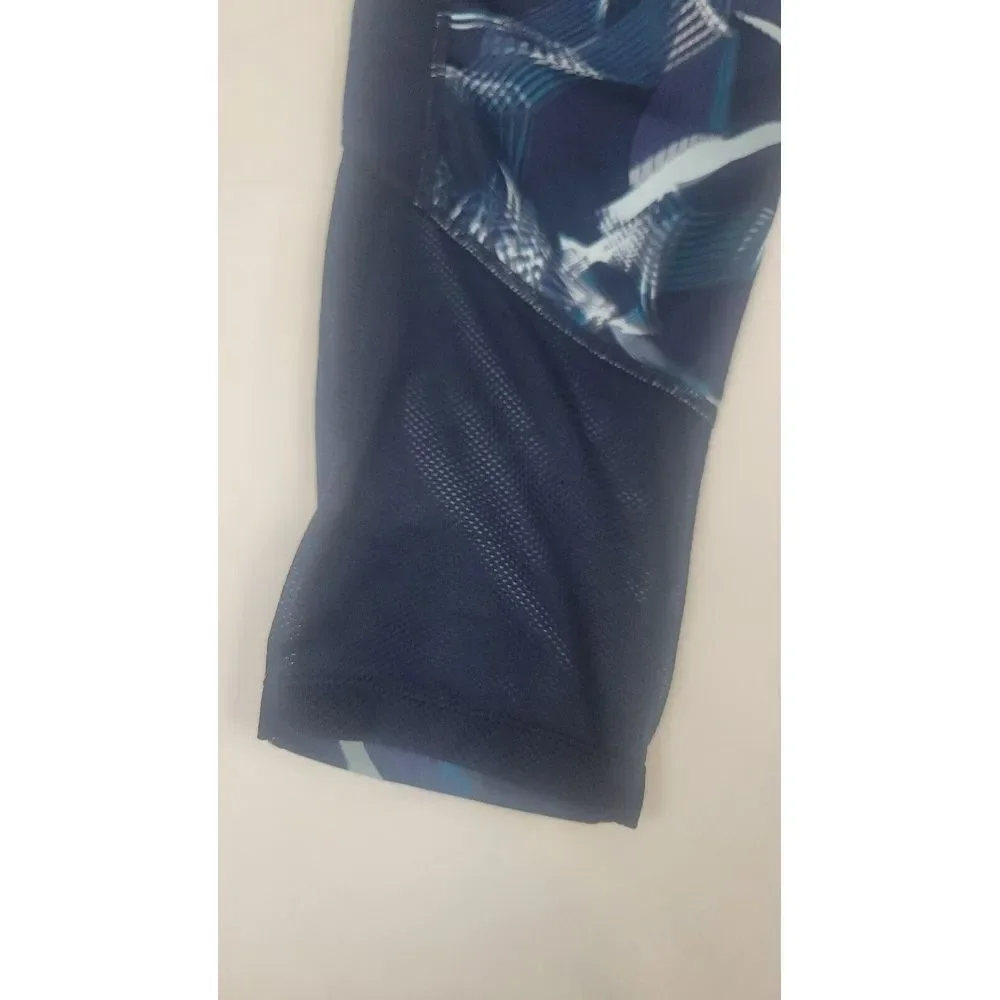 Nike Power Leggings Womens XS. Blue Running Capri‎ Back Pocket.